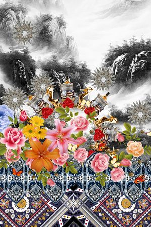 潮流时尚印花华亿平台图片