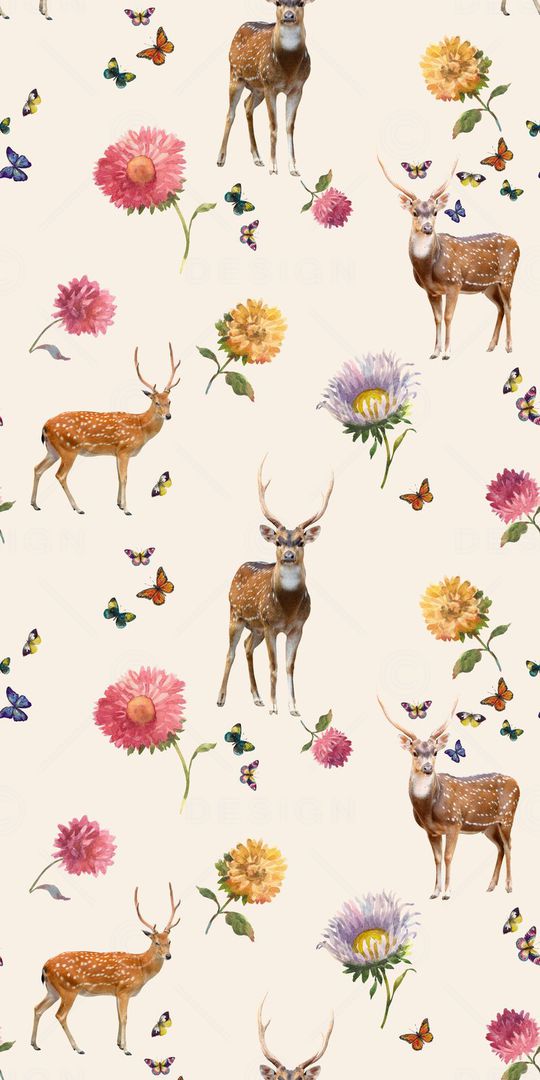 梅花鹿印花华亿平台图片