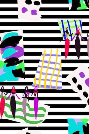 抽象印花华亿平台图片