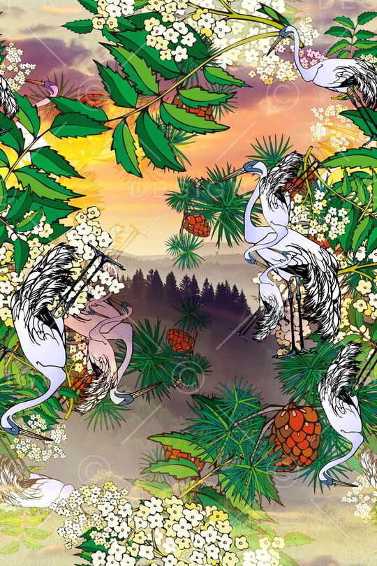 浪漫时尚印花华亿平台图片