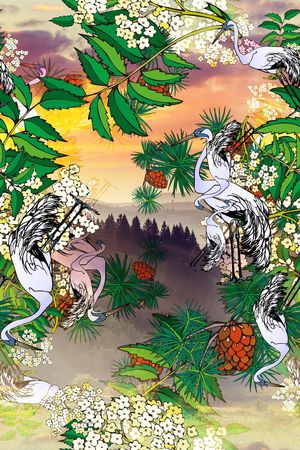 浪漫时尚印花华亿平台图片