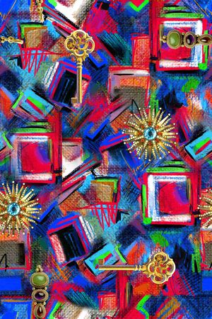 抽象印花华亿平台图片