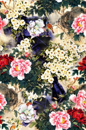 中国风印花华亿平台图片