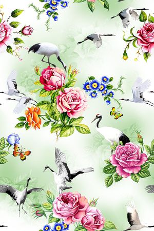 中国风印花华亿平台图片