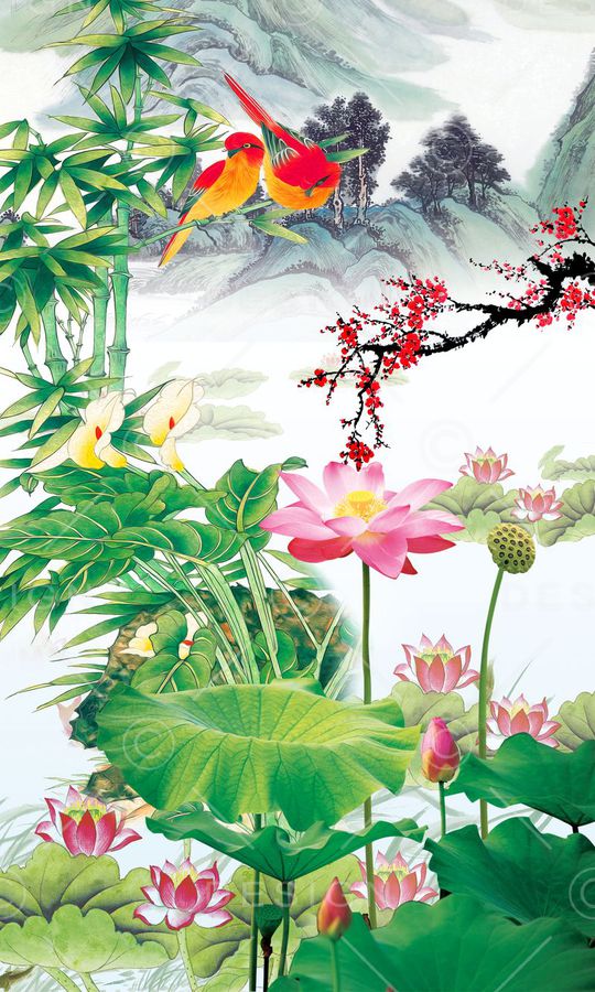 中国风印花华亿平台图片