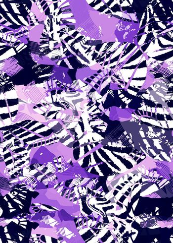 524715-热带迷情--自由条纹叶子纹理斑马纹