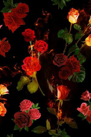 花卉印花华亿平台图片