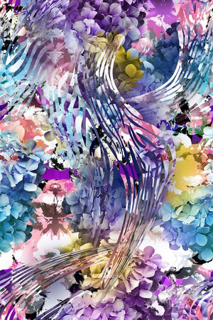 抽象花印花华亿平台图片