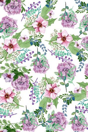 芙蓉花印花华亿平台图片