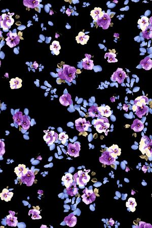 复古花卉小碎花印花华亿平台图片