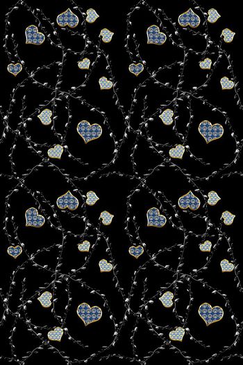 525093-cp创意花卉和钻石心