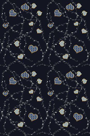 525094-cp创意花卉和钻石心