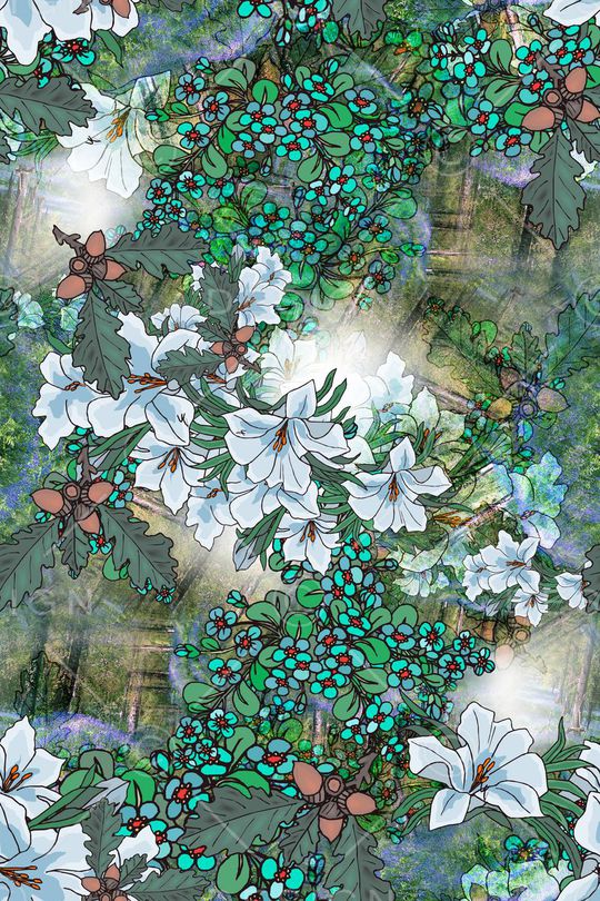 花卉印花华亿平台图片