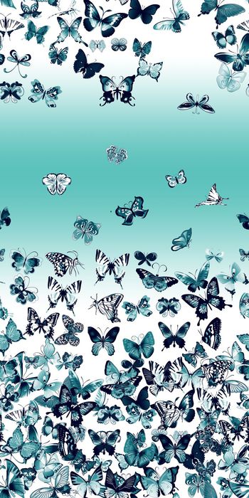 525170-WT516定位水墨渐变蝴蝶休闲印花