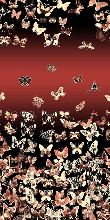 525171-WT516定位水墨渐变蝴蝶休闲印花