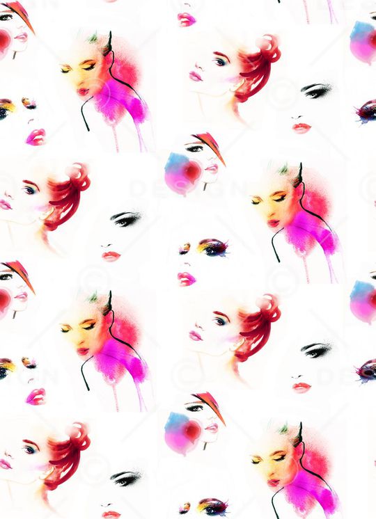 水墨水彩印花华亿平台图片