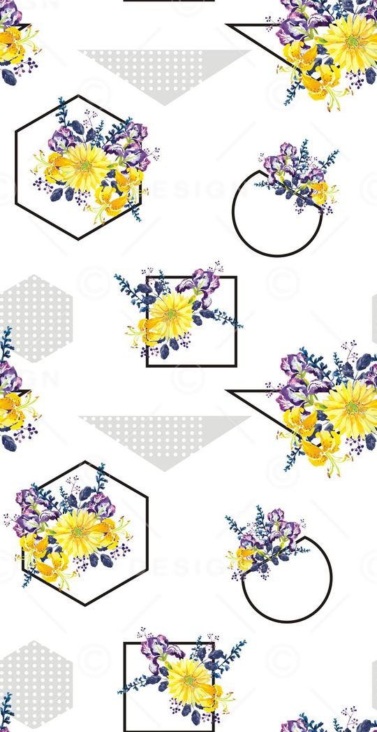 几何形状印花华亿平台图片