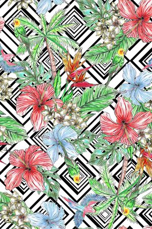 热带叶子印花华亿平台图片