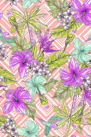 热带叶子印花华亿平台图片