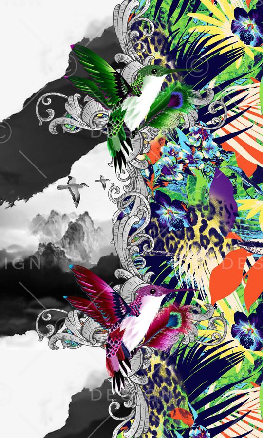 抽象印花华亿平台图片