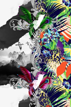 抽象印花华亿平台图片