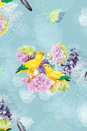 原创手绘印花华亿平台图片