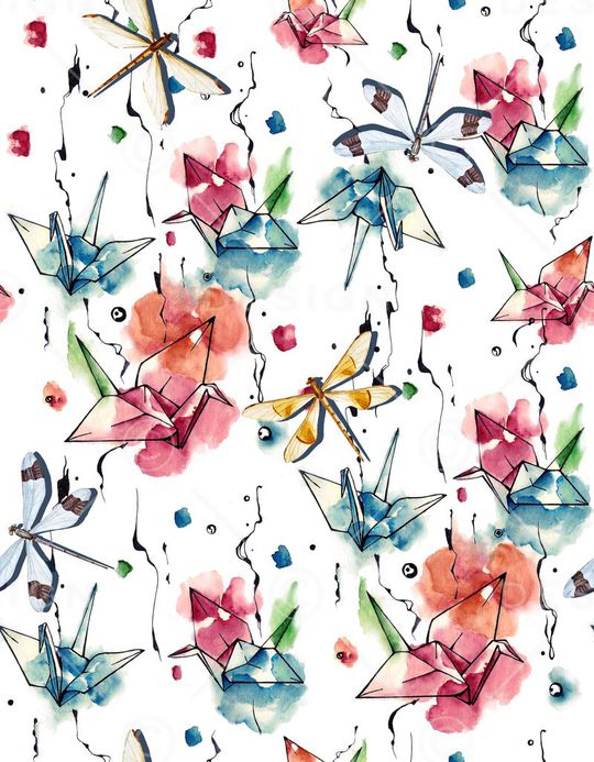 蜻蜓印花华亿平台图片