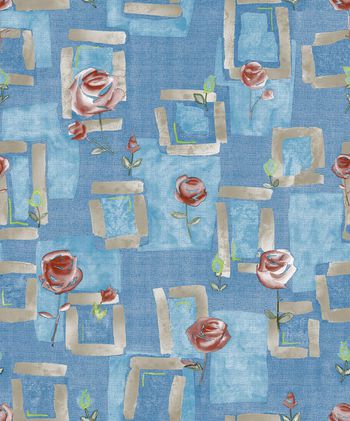 525625-复古 时尚潮流 几何 花卉组合 衬