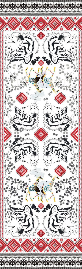 525716-老虎头遇上长颈鹿