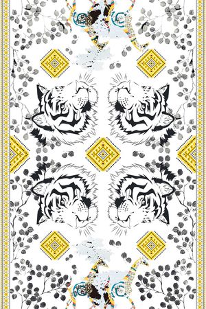 老虎头印花华亿平台图片