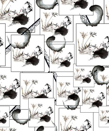 江南水乡印花华亿平台图片