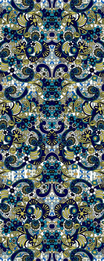 525771-欧美流行时尚民族风高级灰花纹印花 