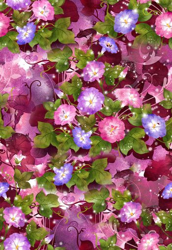 525793-花卉牵牛花喇叭花