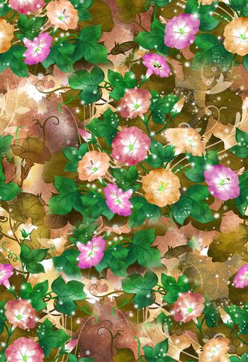 525794-花卉牵牛花喇叭花