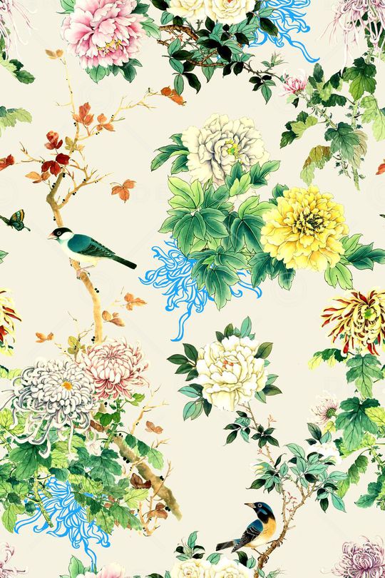 中国风印花华亿平台图片