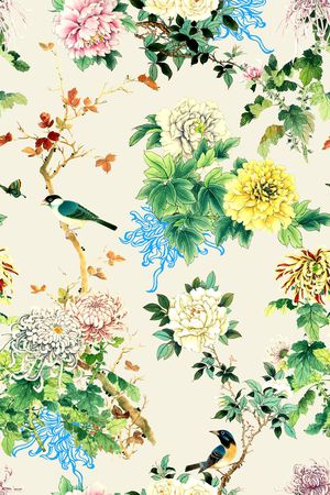 中国风印花华亿平台图片