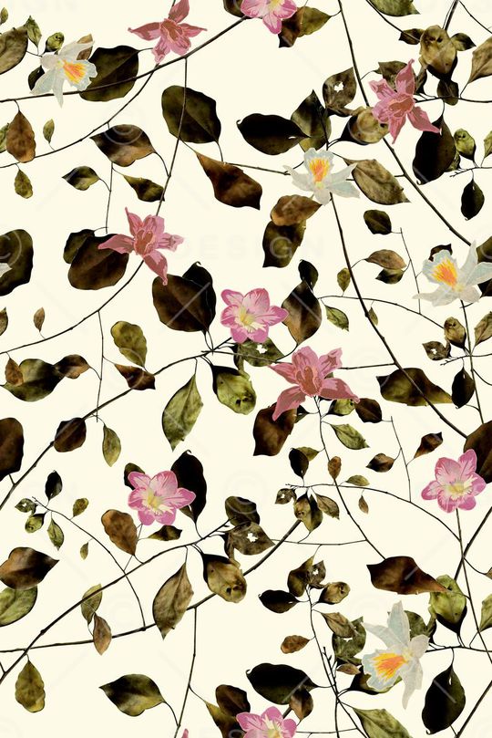 树叶印花华亿平台图片