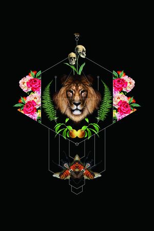 时尚男装  花草水果印花华亿平台图片