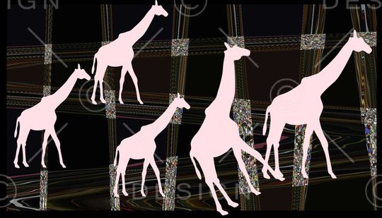 长颈鹿印花华亿平台图片