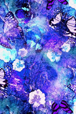 蝴蝶花印花华亿平台图片