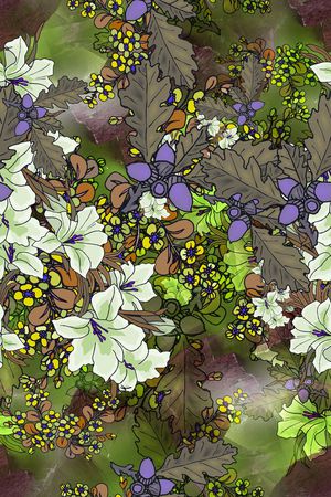 花卉印花华亿平台图片