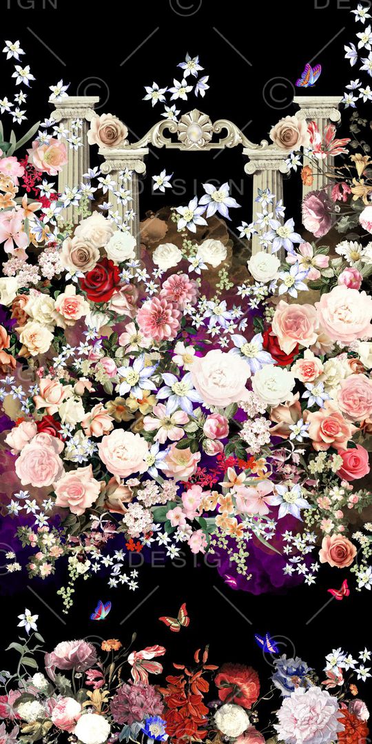 蝴蝶印花华亿平台图片