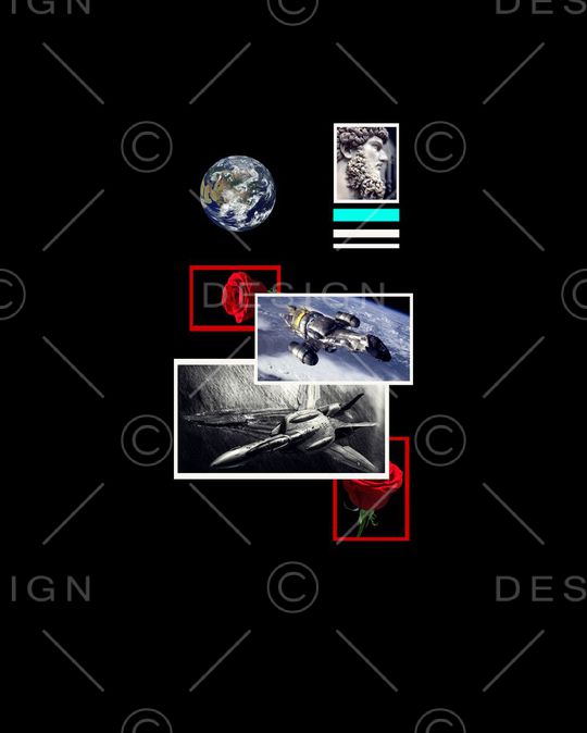 几何构图印花华亿平台图片