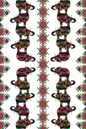 民族风花纹印花华亿平台图片