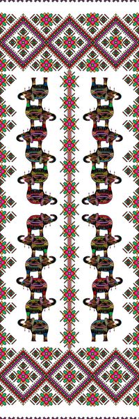 民族风花纹印花华亿平台图片