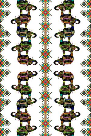 民族风花纹印花华亿平台图片