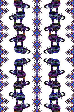 民族风花纹印花华亿平台图片