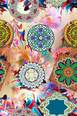 几何印花华亿平台图片