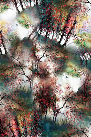 树木印花华亿平台图片