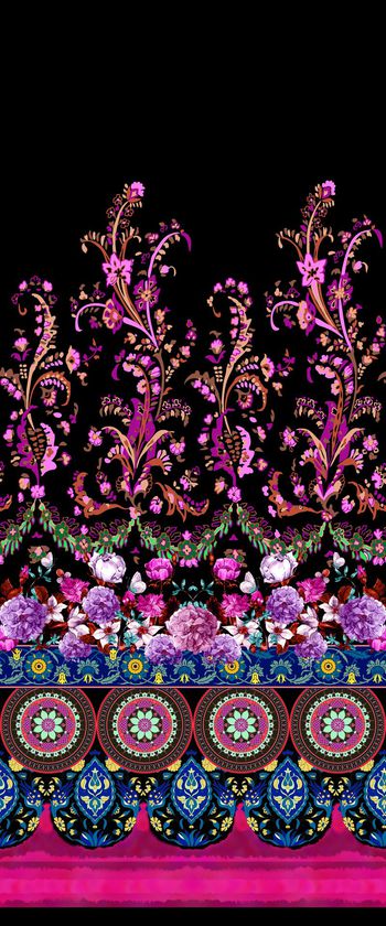 525995-民族风繁复花卉中东风格伊斯兰花纹女